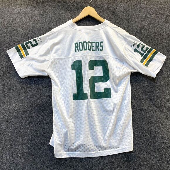 Green Bay Packers Aaron Rodgers NFL Jersey Youth XL 18-20 Reebok - Picture 1 of 9